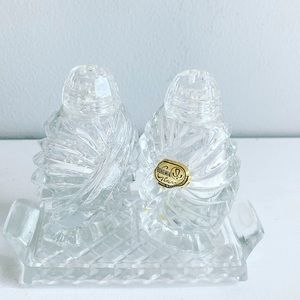 Bohemia Glass Vintage Crystal Salt and Pepper